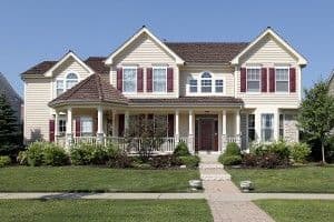 Home With Red Shutter