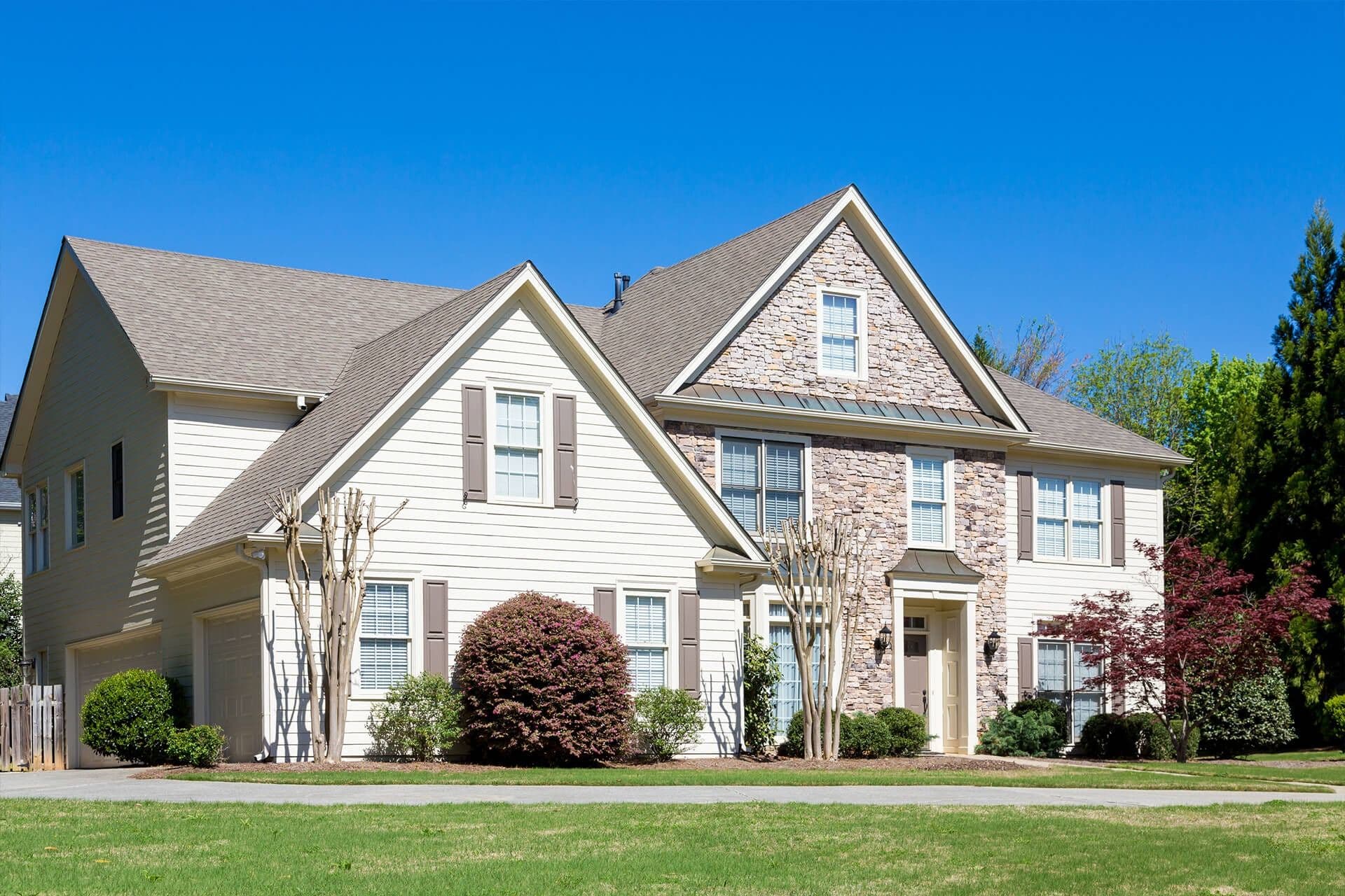 house banner stone cobble siding