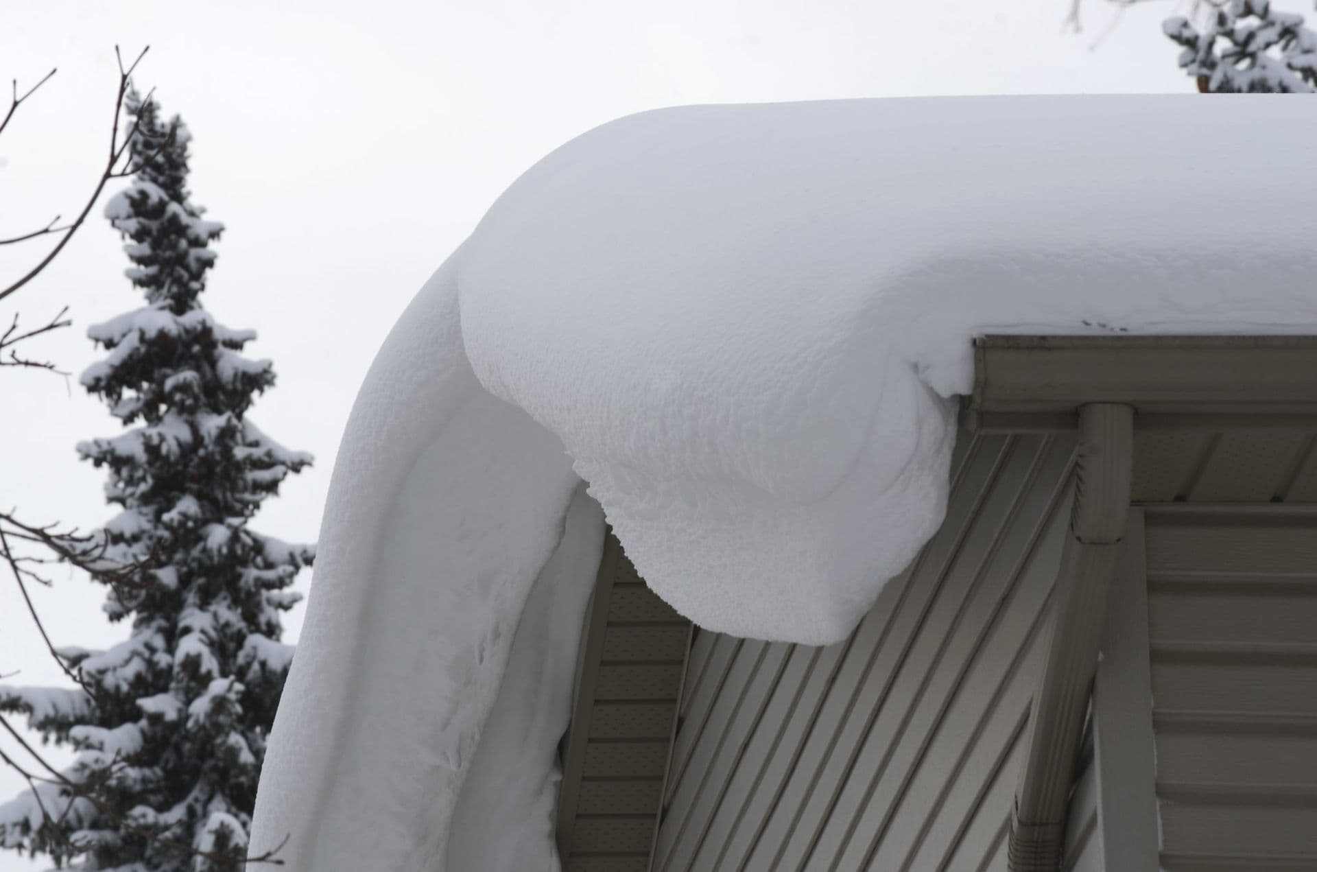 snow on roof