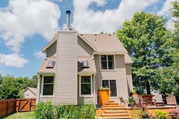 house brown siding