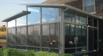 glass enclosed room